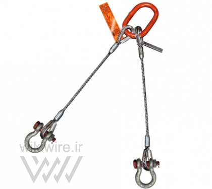 اسلینگ سیم بکسل دو رشته / Dual wire rope sling
